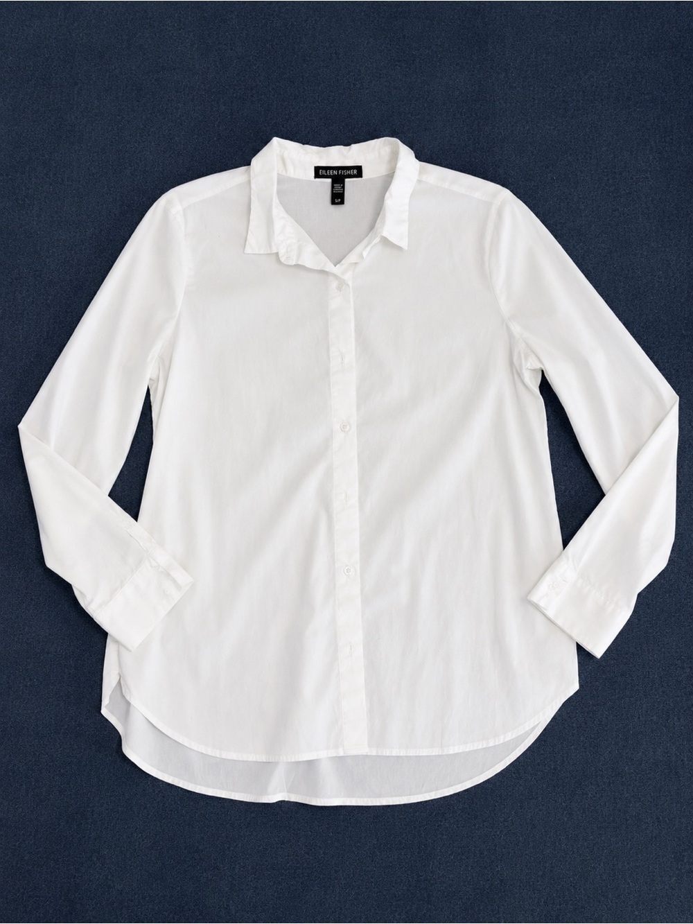 Eileen Fisher White Relaxed Button-Down Shirt
